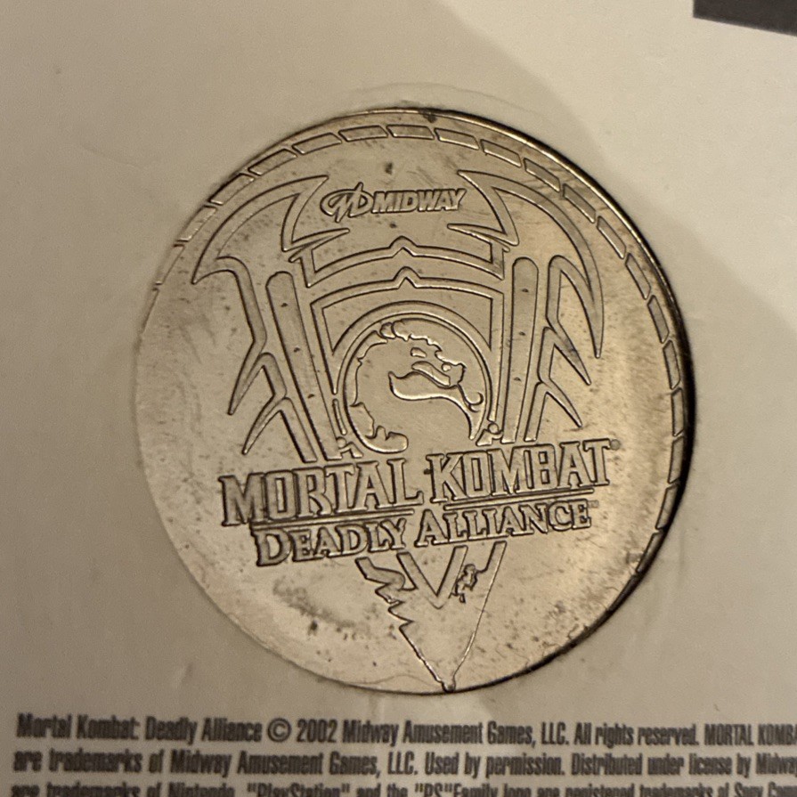 Midway – Commemorative Coin LE – Mortal Kombat Deadly Alliance Sub Zero Rare!!!