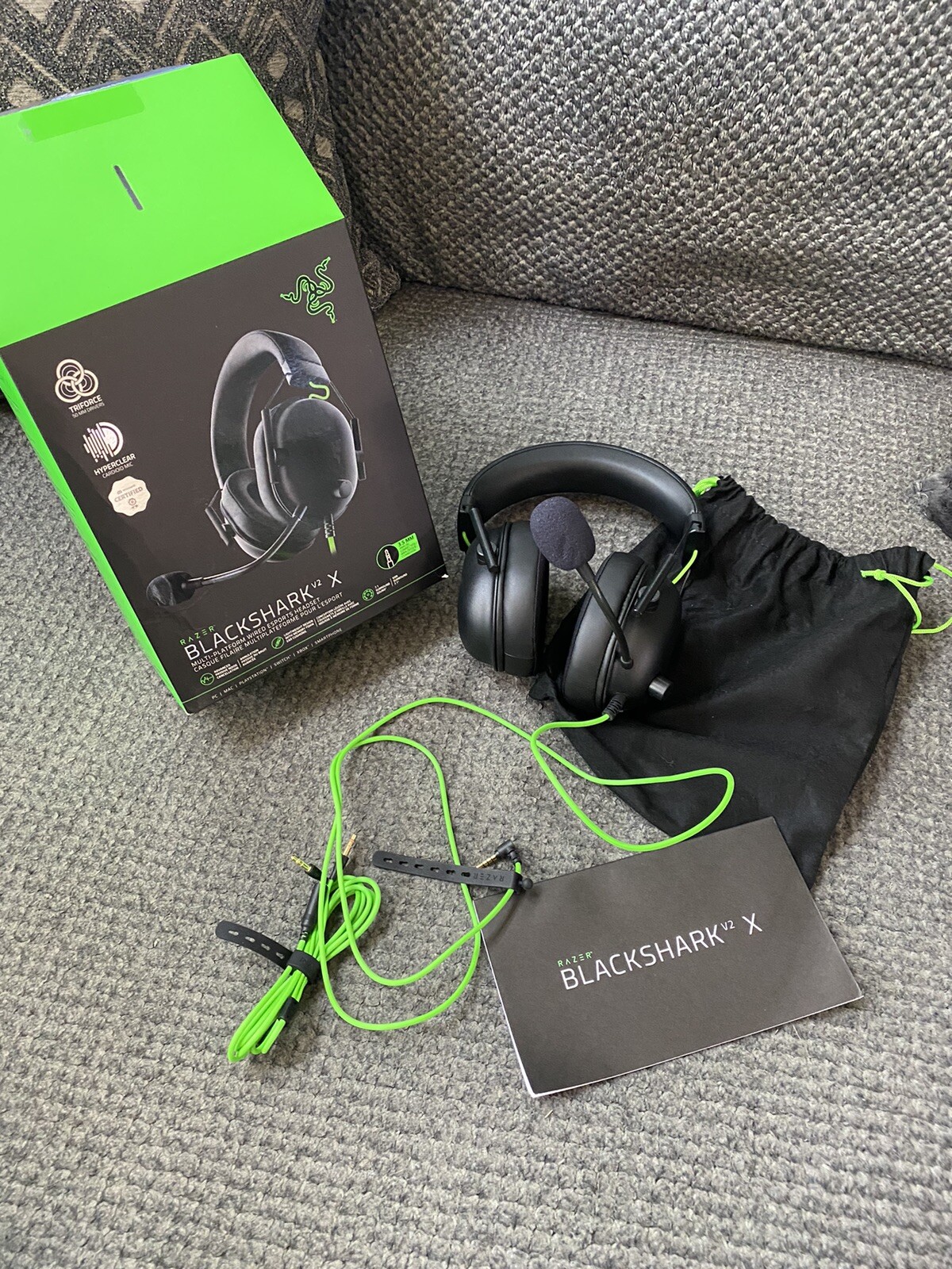 Razer Blackshark V2 X Black Over the Ear Gaming Headset