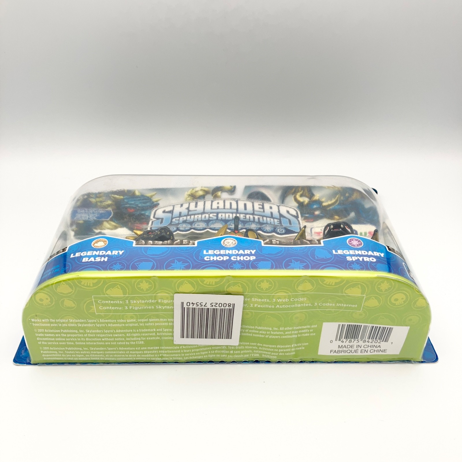 Skylanders Spyros Adventure Legendary Figures 3 Pack Bash Chop Chop Spyro NEW