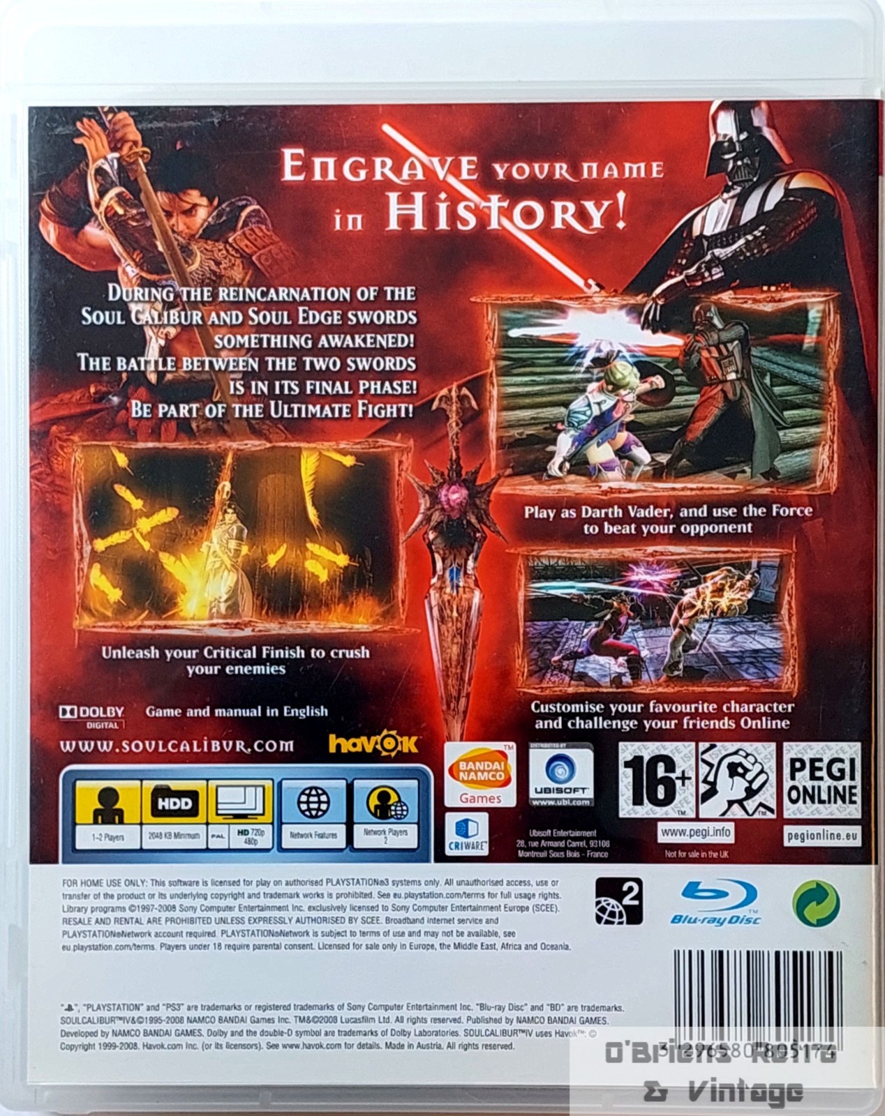 Soul Calibur IV (Namco Bandai Games, 2008) – PlayStation 3 – PAL