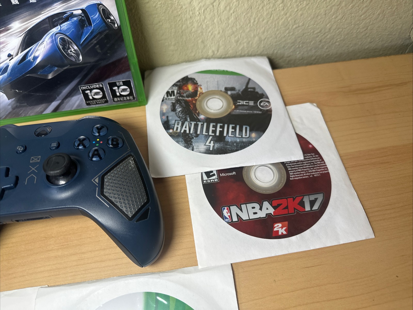 Microsoft Xbox One Wireless Controller 1708 Patrol Tech Blue Special + 7 Games