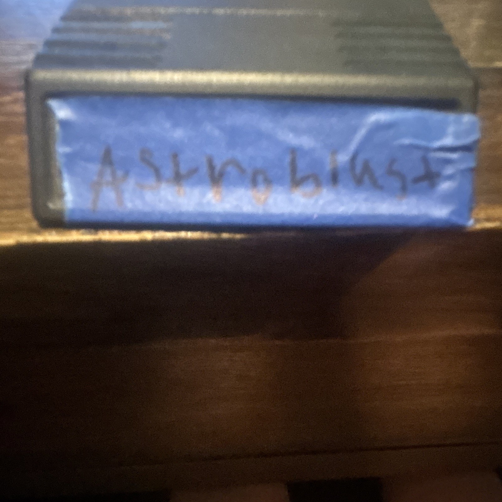 Astroblast Labeled Black Plastic Video Game Accessory Case w/ Blue Label