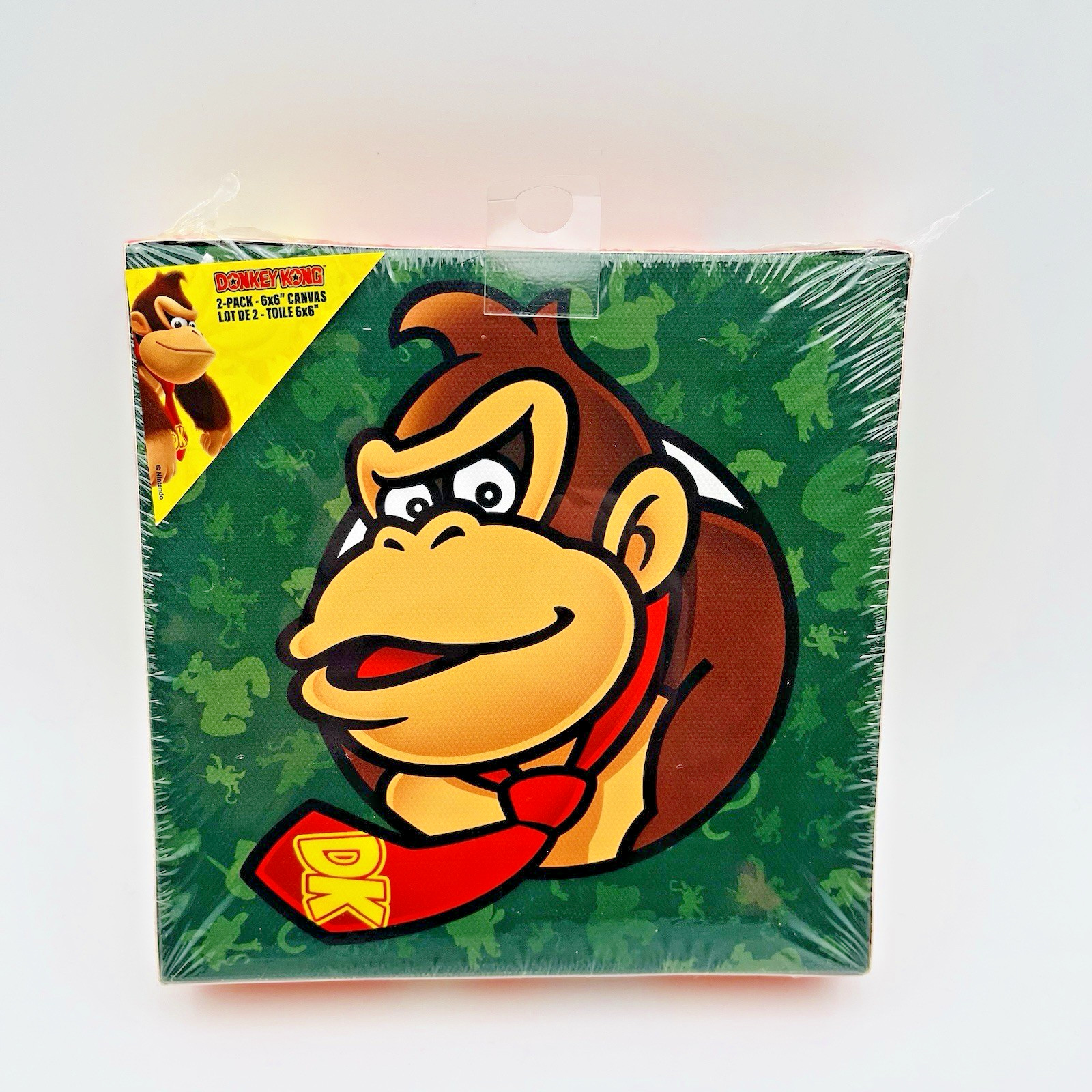 Donkey Kong & Diddy Kong 2-Piece 6″ x 6″ Canvas Wall Art Factory Sealed Nintendo