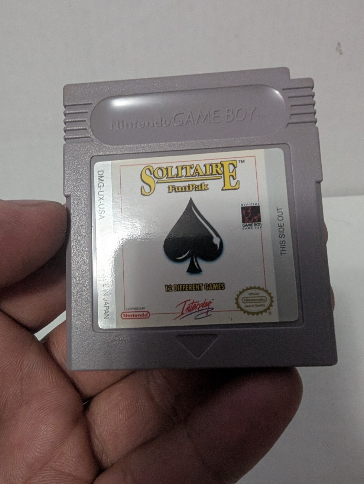 Solitaire FunPak Nintendo Game Boy Authentic Tested
