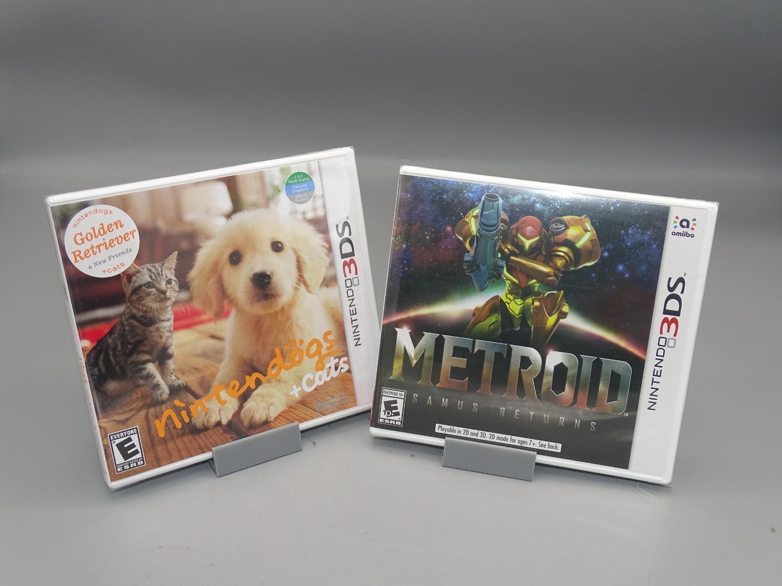 2-PACK Nintendo 3DS METROID SAMUS RETURNS + NINTENDOGS CATS **NEW**
