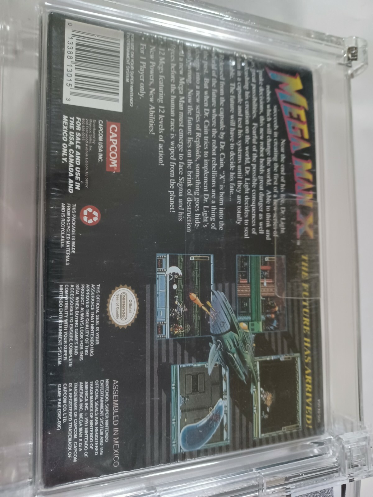 MEGA MAN X WATA 6.5 B+ SEALED NINTENDO SNES 1994 MEXICO