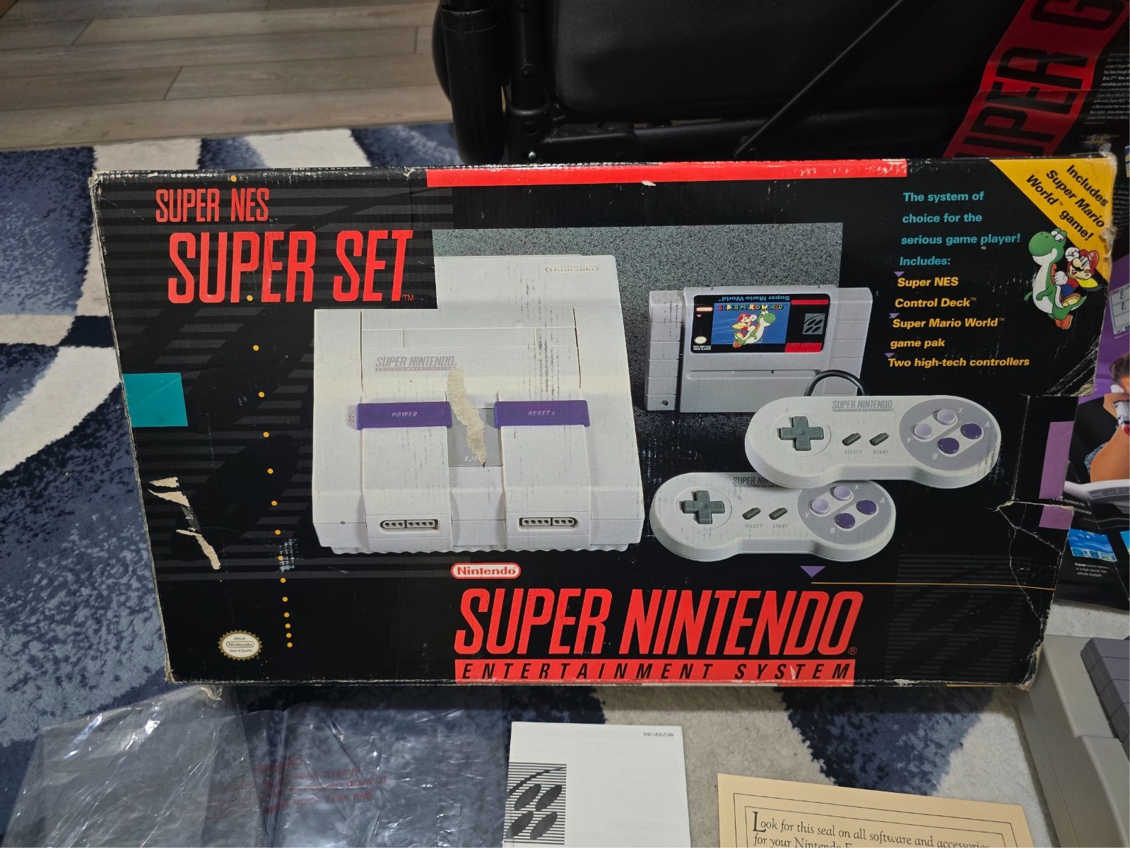 Super Nintendo Super Set Console Box Controllers Game. •READ DESCRIPTION!• SNES