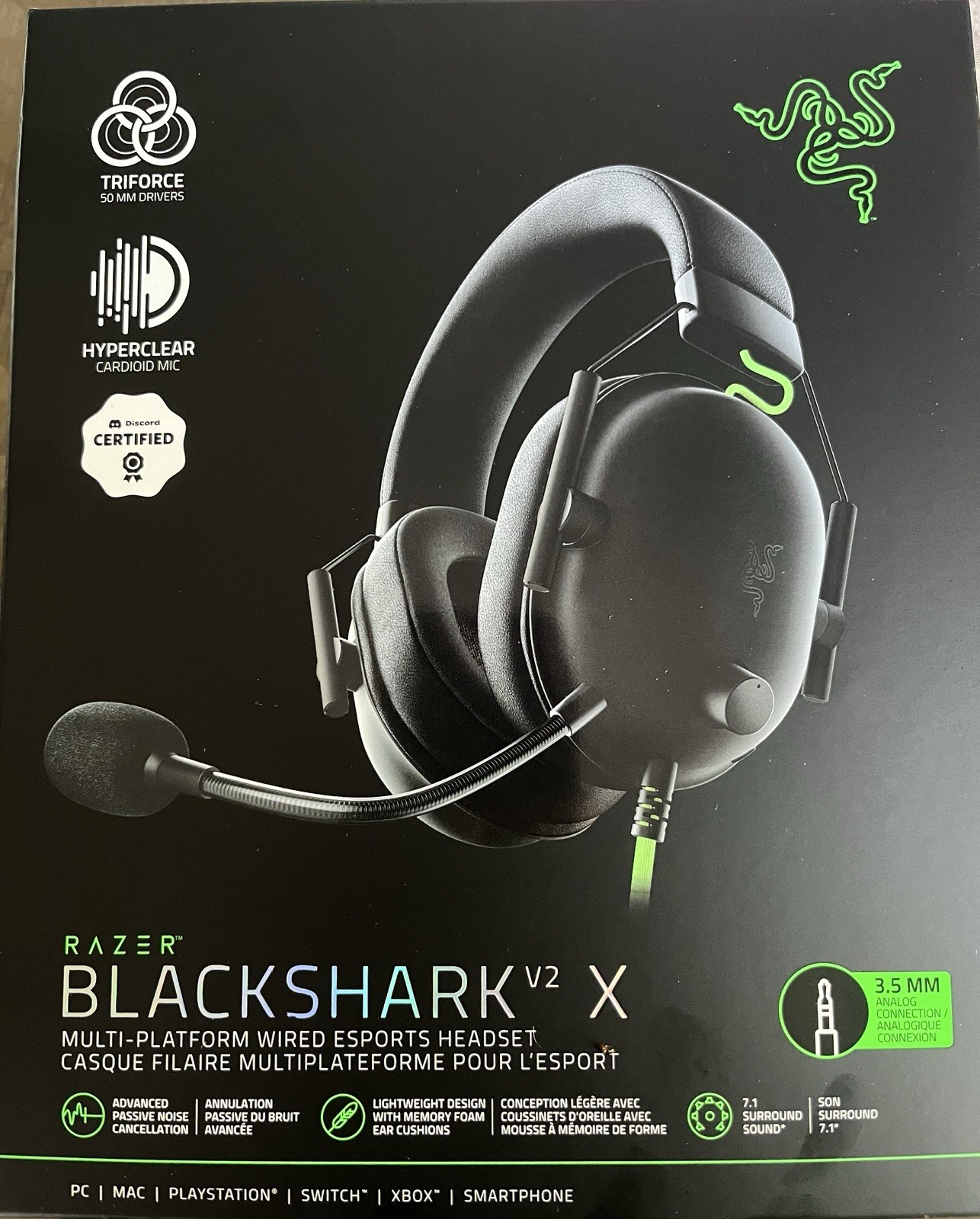 Razer BlackShark V2 X Wired Esports Headset 3.5mm Multi-Platform