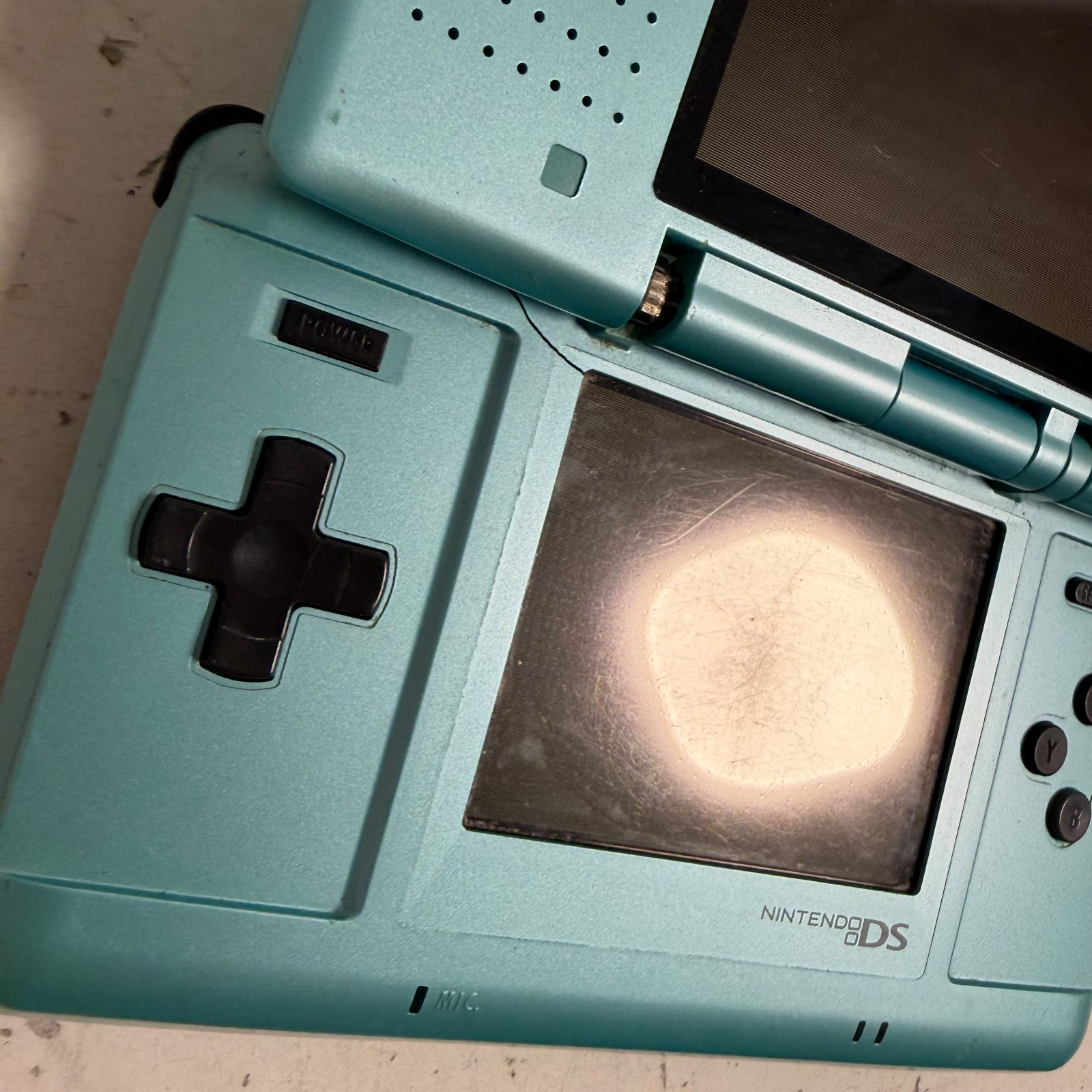 Nintendo DS NTR-001 Blue Dual Screen Handheld Video Gaming Console – For Parts