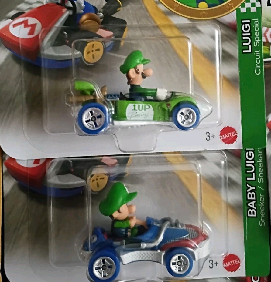 15-PK SUPER MARIO KART Hot Wheels Lot Dry Bones Waluigi Rosalina Peach Luigi