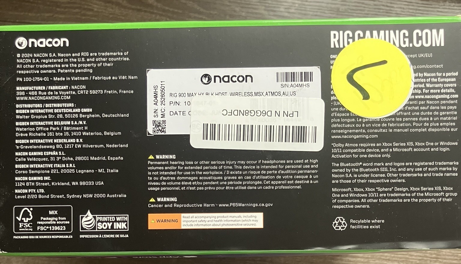 RIG 900 MAX HX Universal Dual Wireless Headset w/ Charging Dock-SHIPS FREE *READ