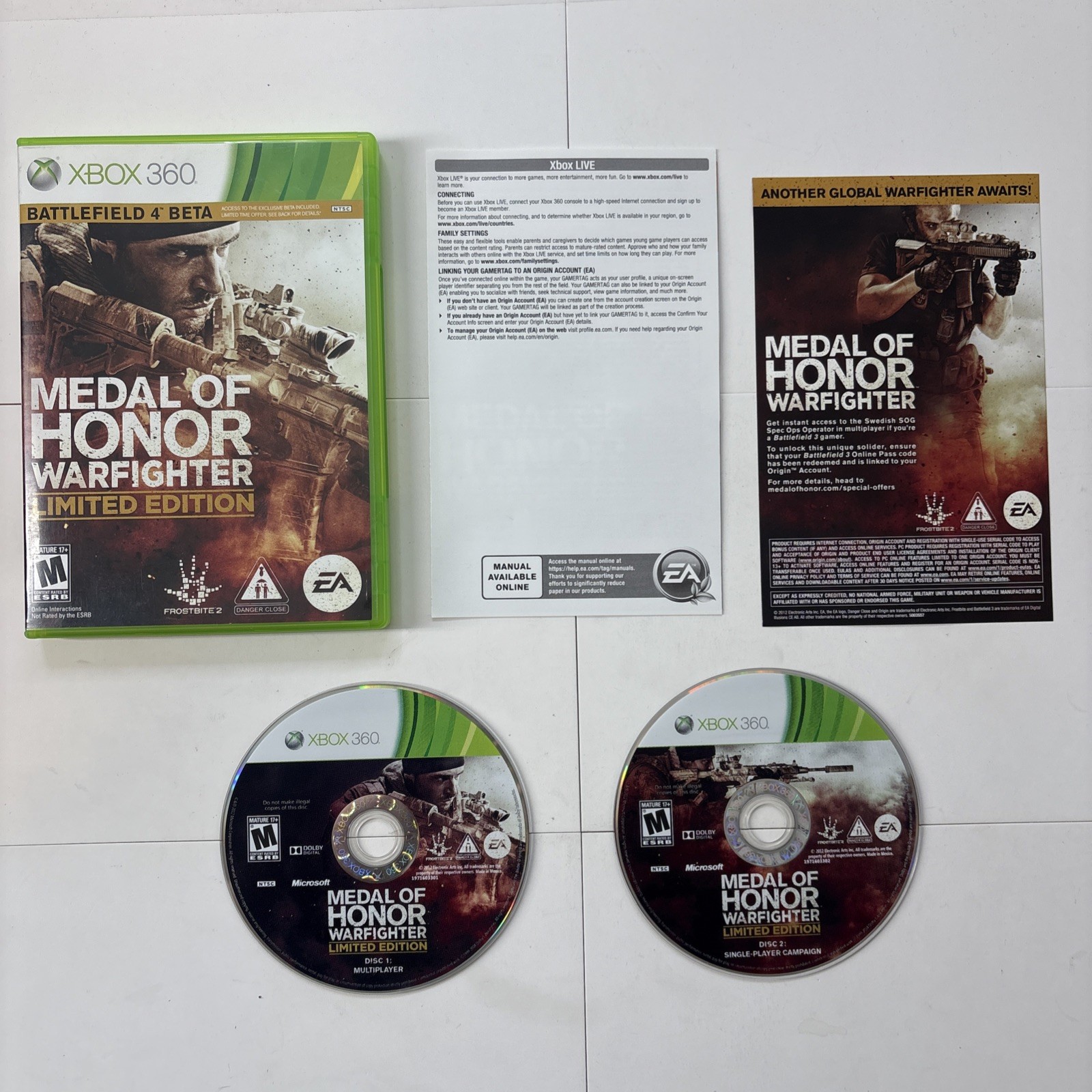 Medal of Honor Warfighter Limited Edition (Xbox 360) CIB Tested