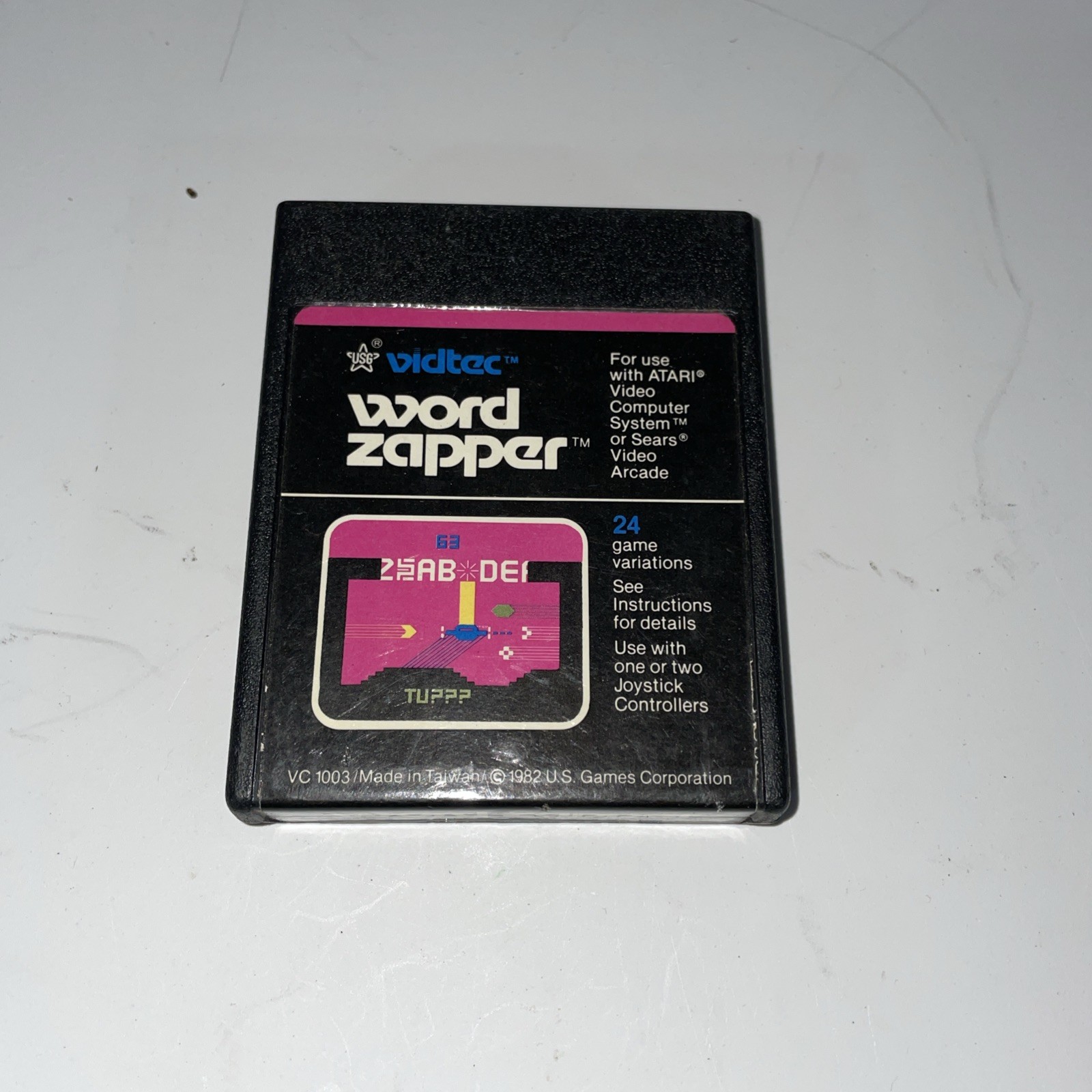 Word Zapper Atari or Sears Video Arcade GAME CART ONLY Vidtec 1982 Untested