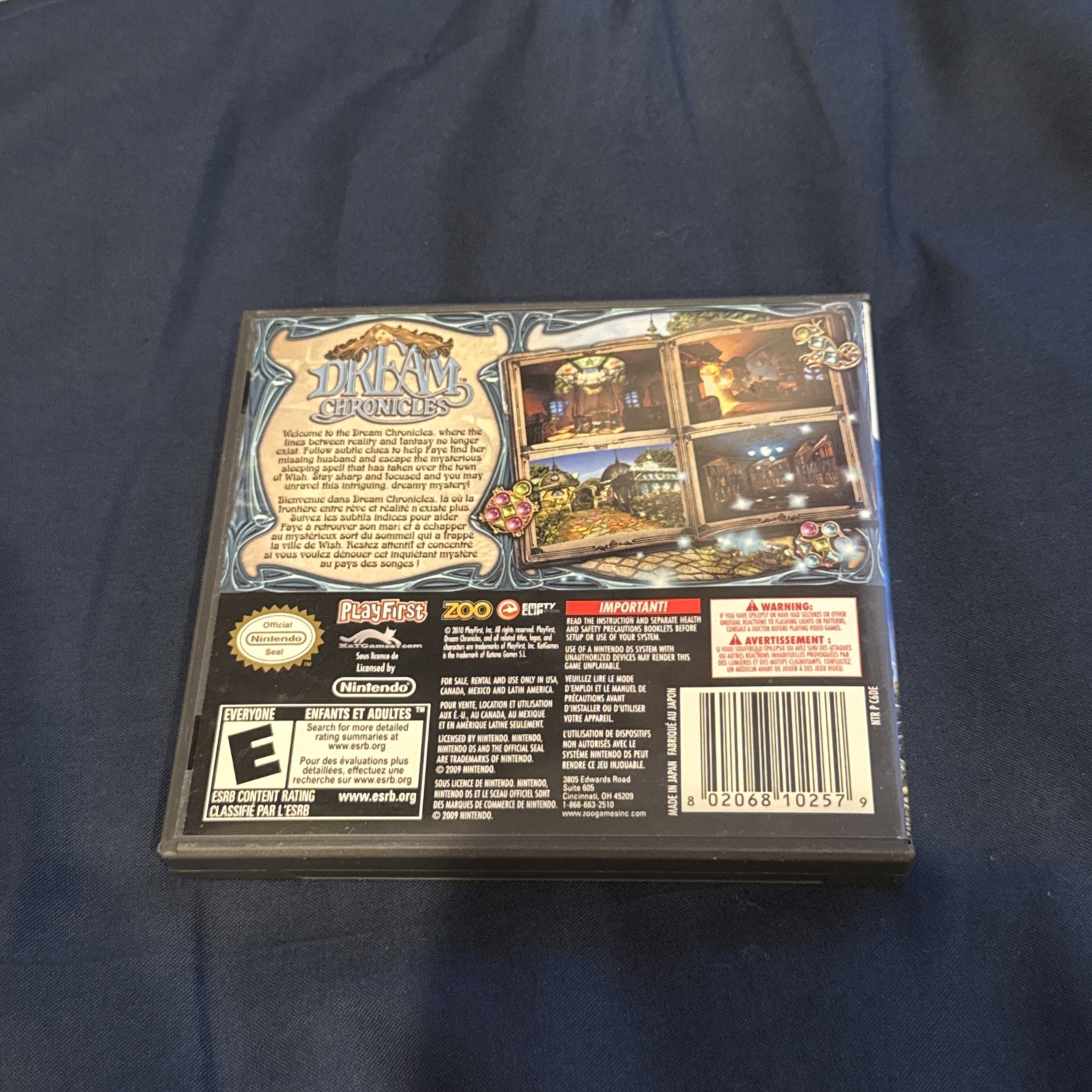Dream Chronicles Nintendo DS Game Complete With Case & Manual