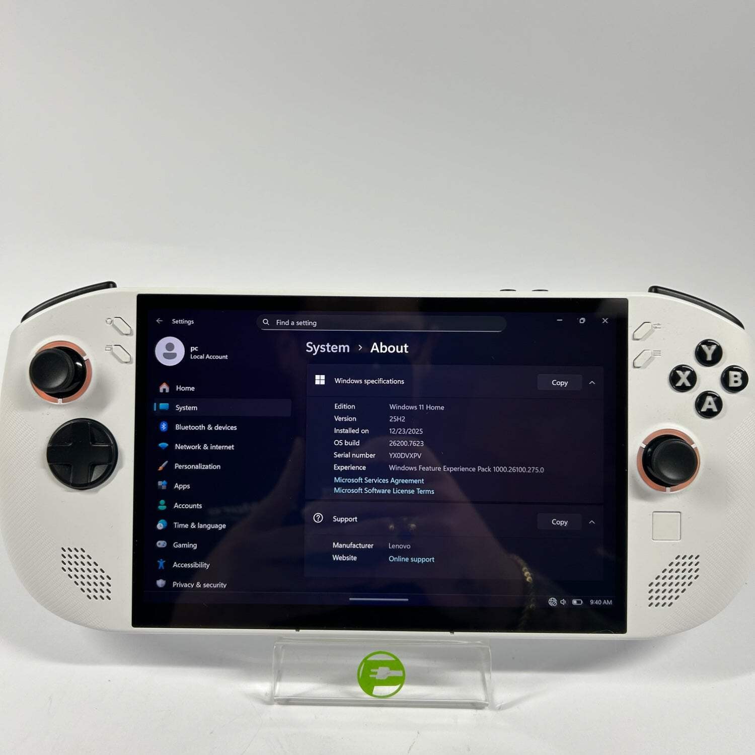 Lenovo Legion Go S 8″ AMD Ryzen Z2 Go 32GB RAM 1TB White 83L3001VUS