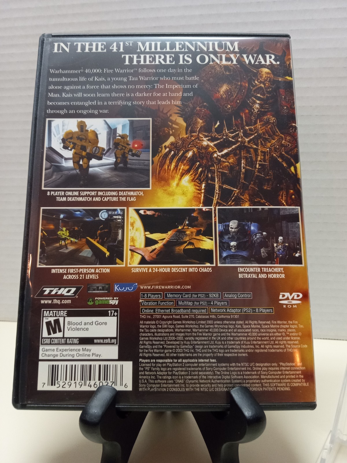 Warhammer 40,000 Fire Warrior PS2 Sony PlayStation 2 2003 CIB Original Owner