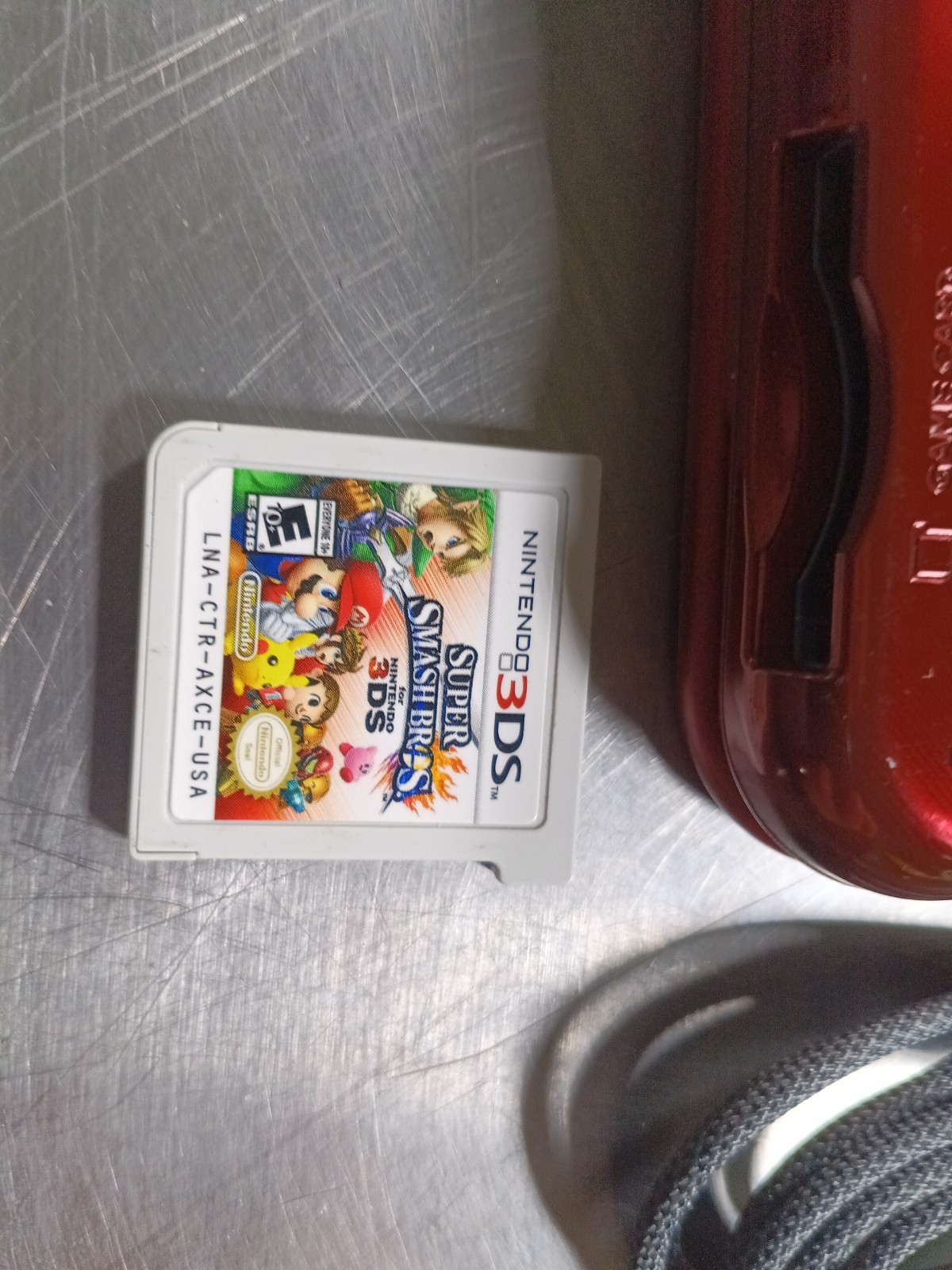Nintendo New 3DS XL 120GB RED-001 Red (Wi-Fi) USB Charging Cable/Super Smash Bro