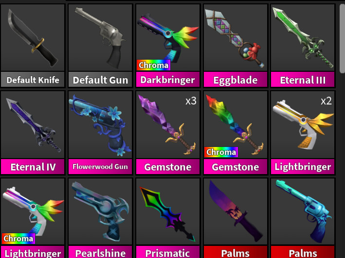 Roblox Murder Mystery 2 MM2 ALL Super Rare Godly Knives and Guns *FAST DELIVERY*