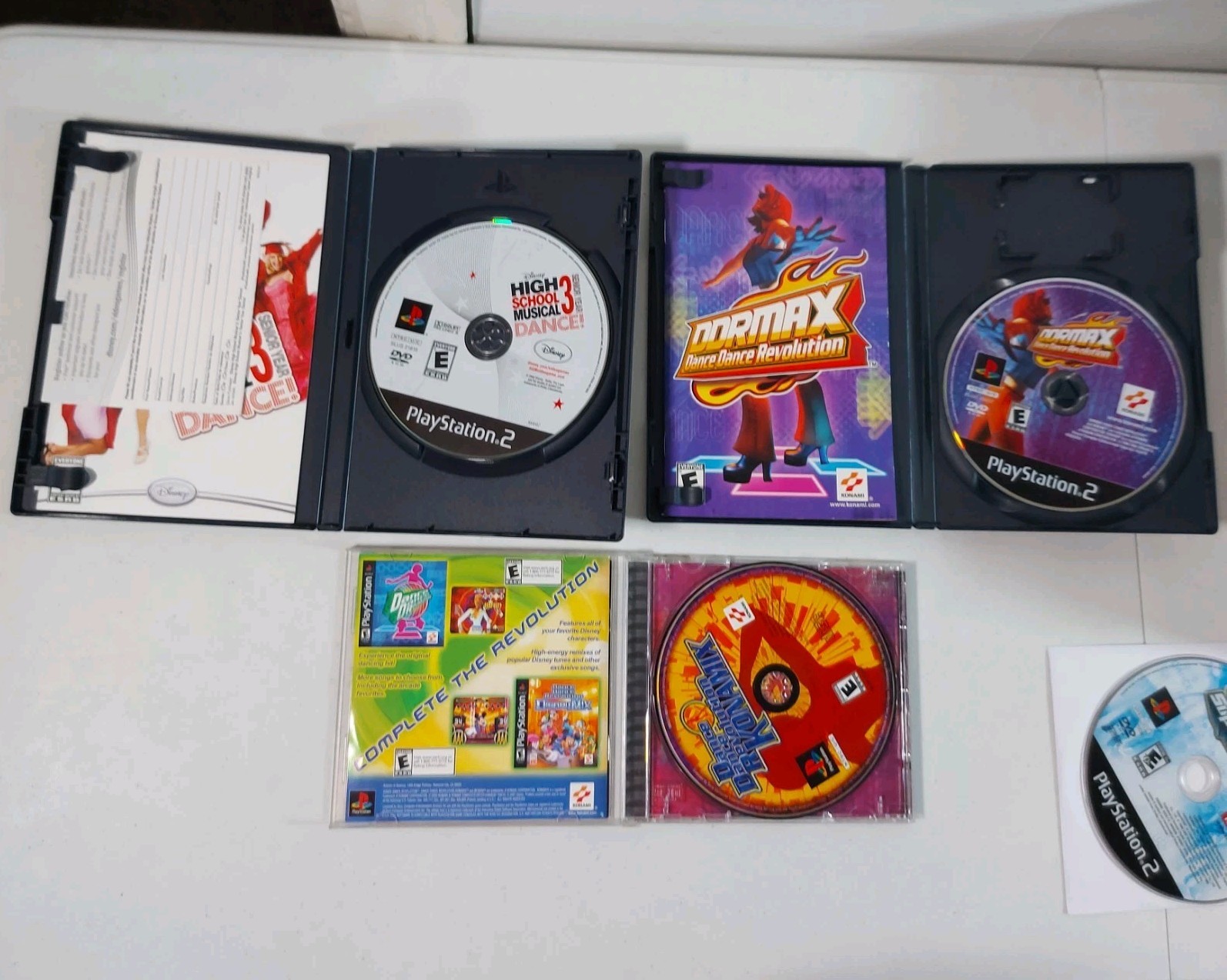 Playstation 2 PS2 Dance Mat & 10 Games Tested & Working READ DDR Revolution Pad