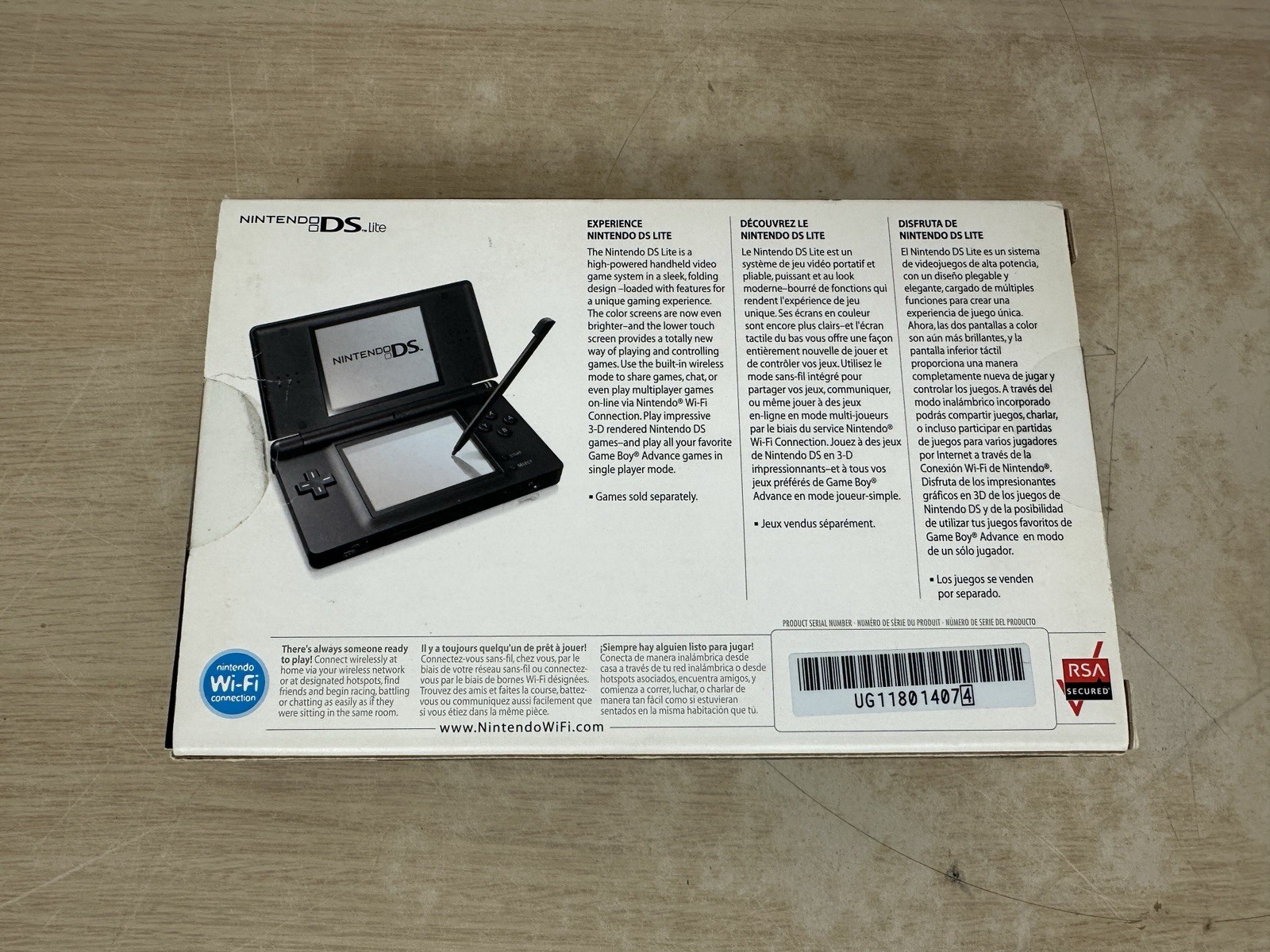 Nintendo DS Lite Onyx Black Handheld USG-001 Complete In Box CIB – WORKS! READ!
