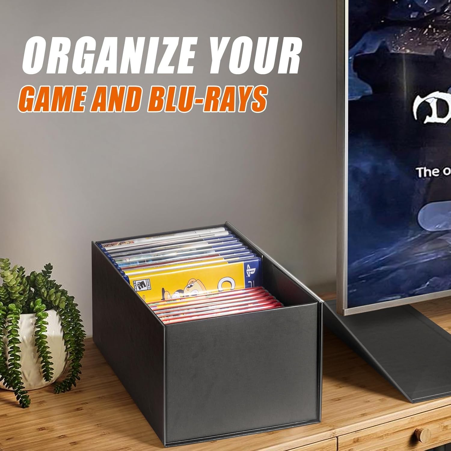 Video Game Storage Box Magnetic Case Holds 20 Blu-Ray Games – 1 Pack