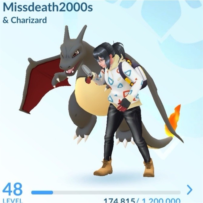 Niantic Pokémon GO Account Screenshots Trainer Missdeath2000s Lv 48 Charizard