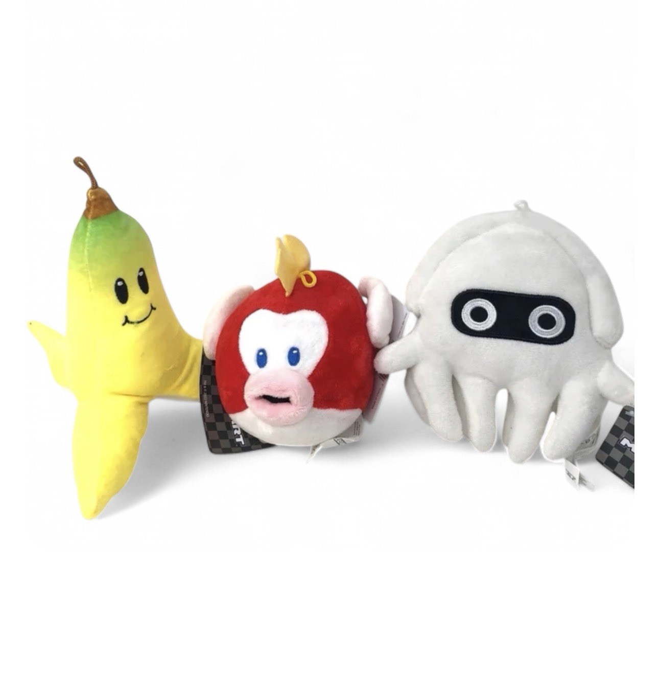 Set Of 3 Super Mario Kart – Banana, Flying Fish & Squid Nintendo Plush 4-6 inch