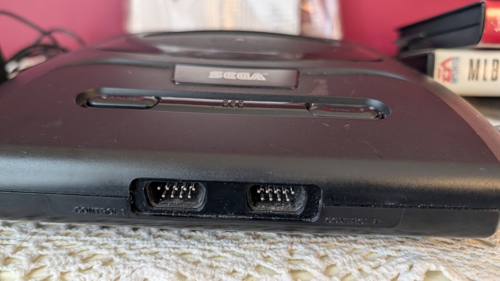 Sega Genesis 2 Console Controllers games Lion King Baseball MK-1631 Tested No AV