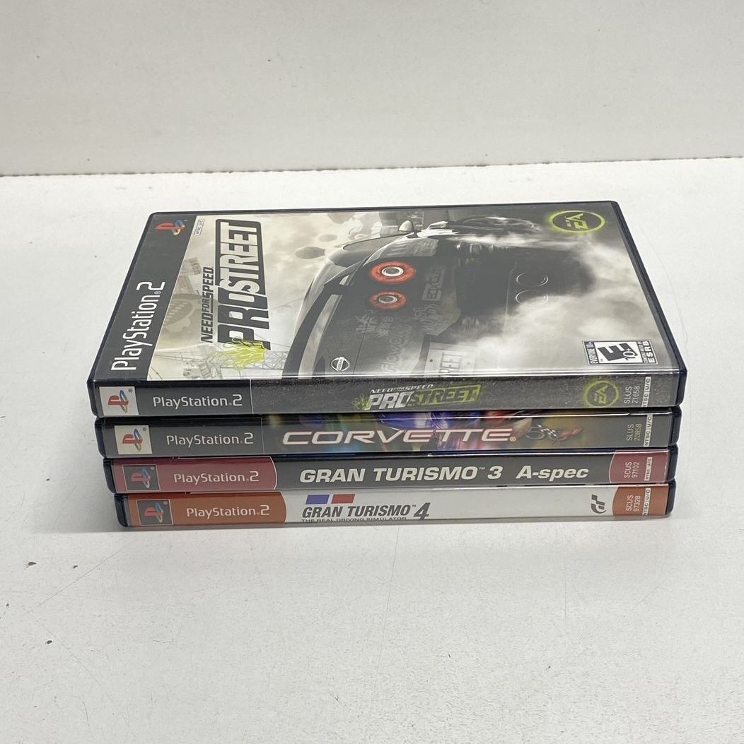 Gran Turismo 4 Need for Speed ProStreet 4 PlayStation 2 PS2 Game Lot CIB