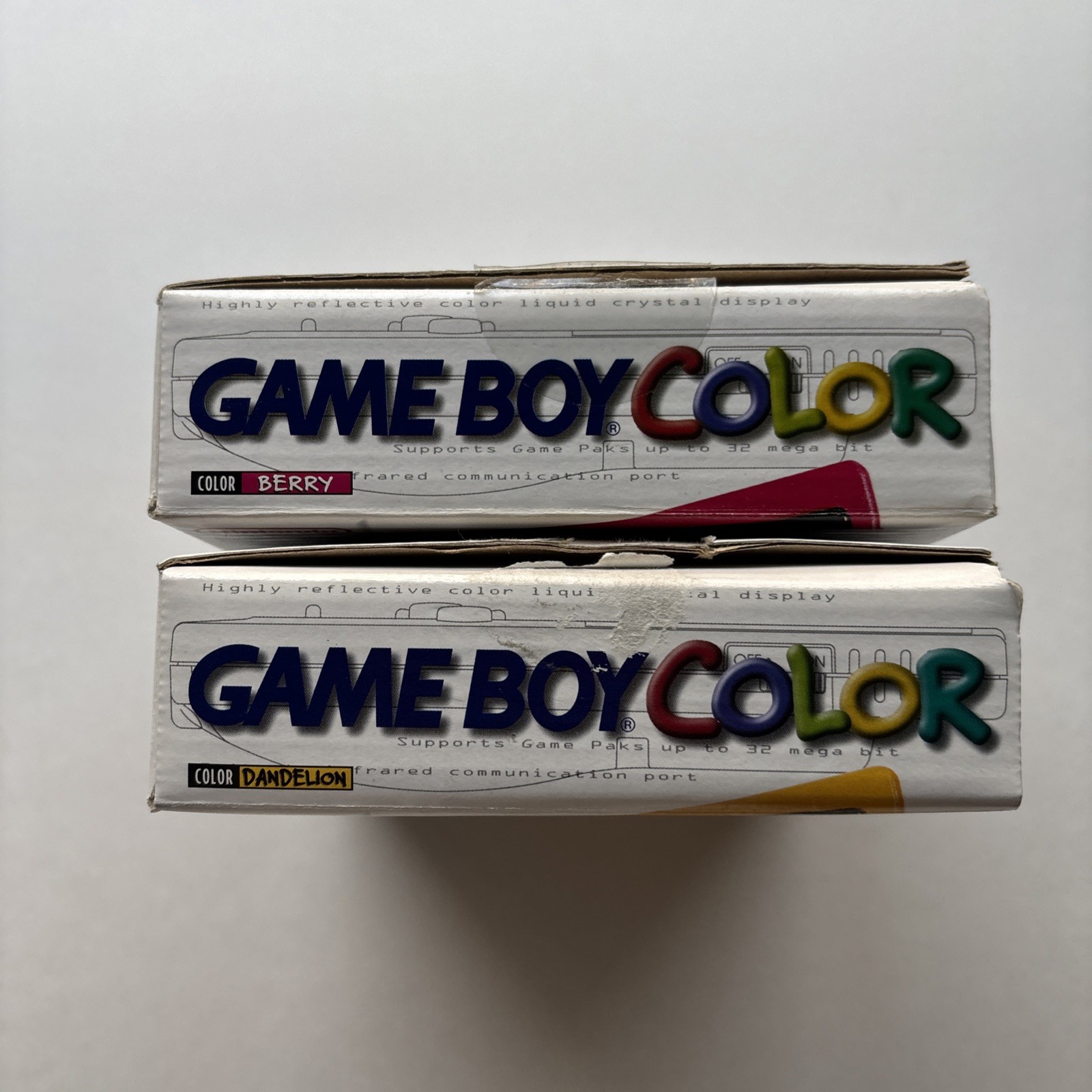 Vintage Nintendo Game Boy Color Berry & Dandelion Pink Yellow Box Only Manual
