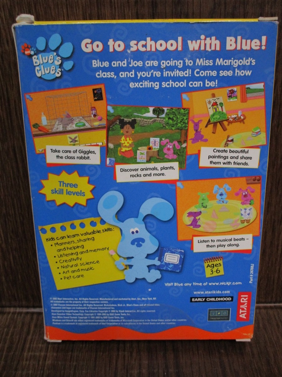 Video Game PC Blue’s Clues Blue Takes You to School Blues NEW SEALED BOX
