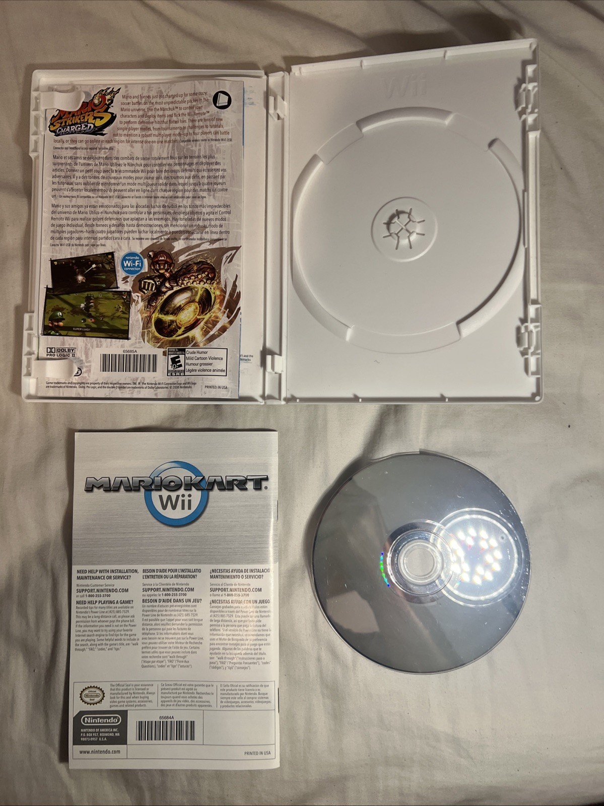 Nintendo Wii Game Mario Kart Wii Complete With Manual Racing Classic