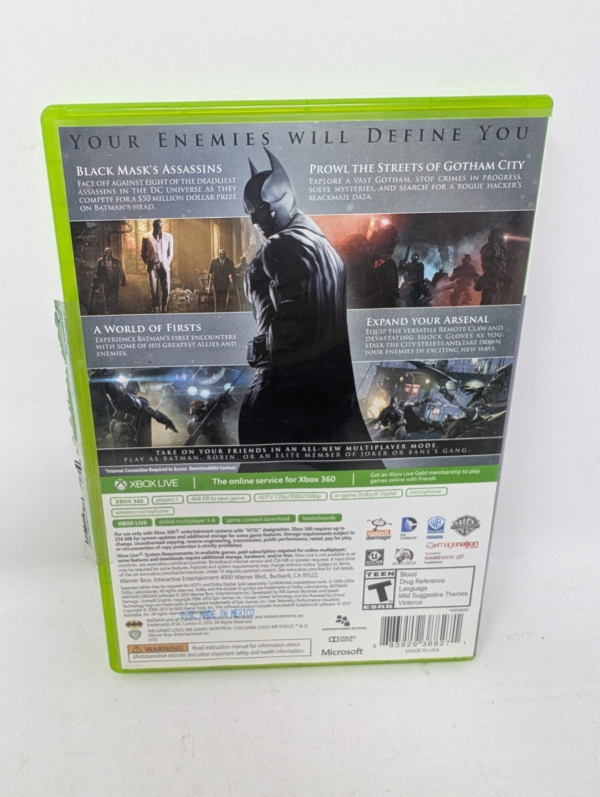 Batman: Arkham Origins (Microsoft Xbox 360, 2013) CIB w/Manual