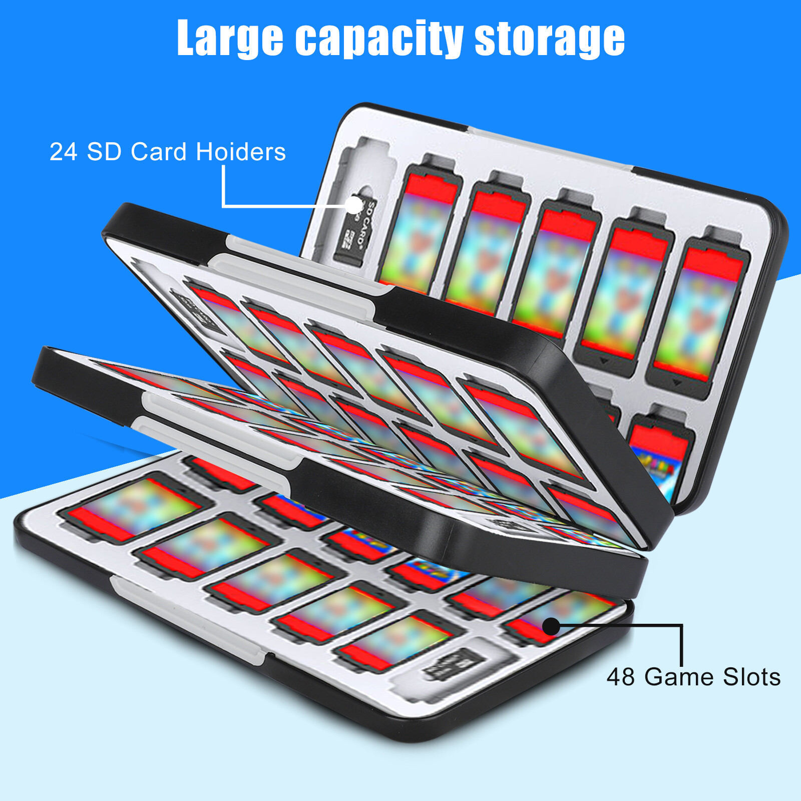 72xGame Card Case Holder Box Storage Travel Carry Cover for Nintendo Switch/Lite