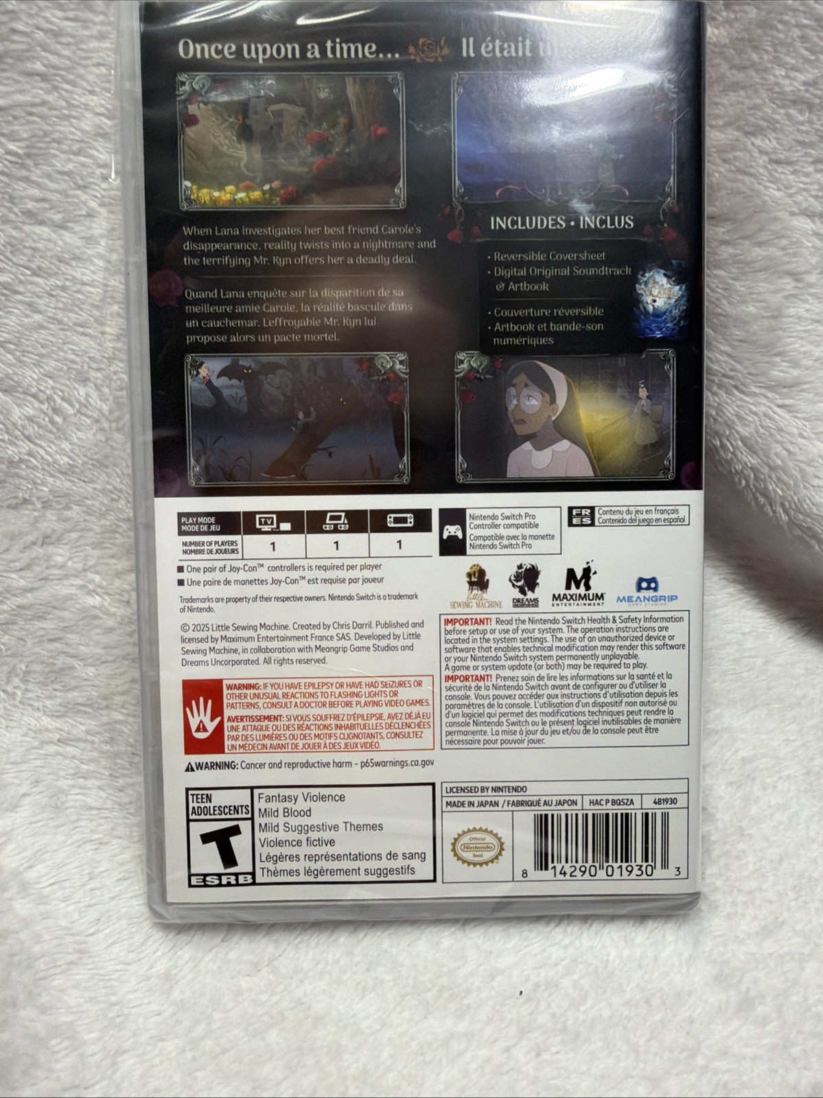 Bye Sweet Carole – Nintendo Switch Sealed New