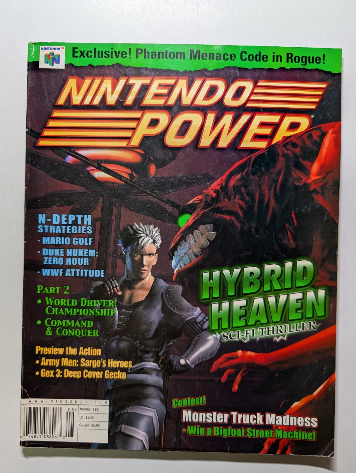Nintendo Power #123 (August 1999) – Hybrid Heaven Cover, Includes Poster!
