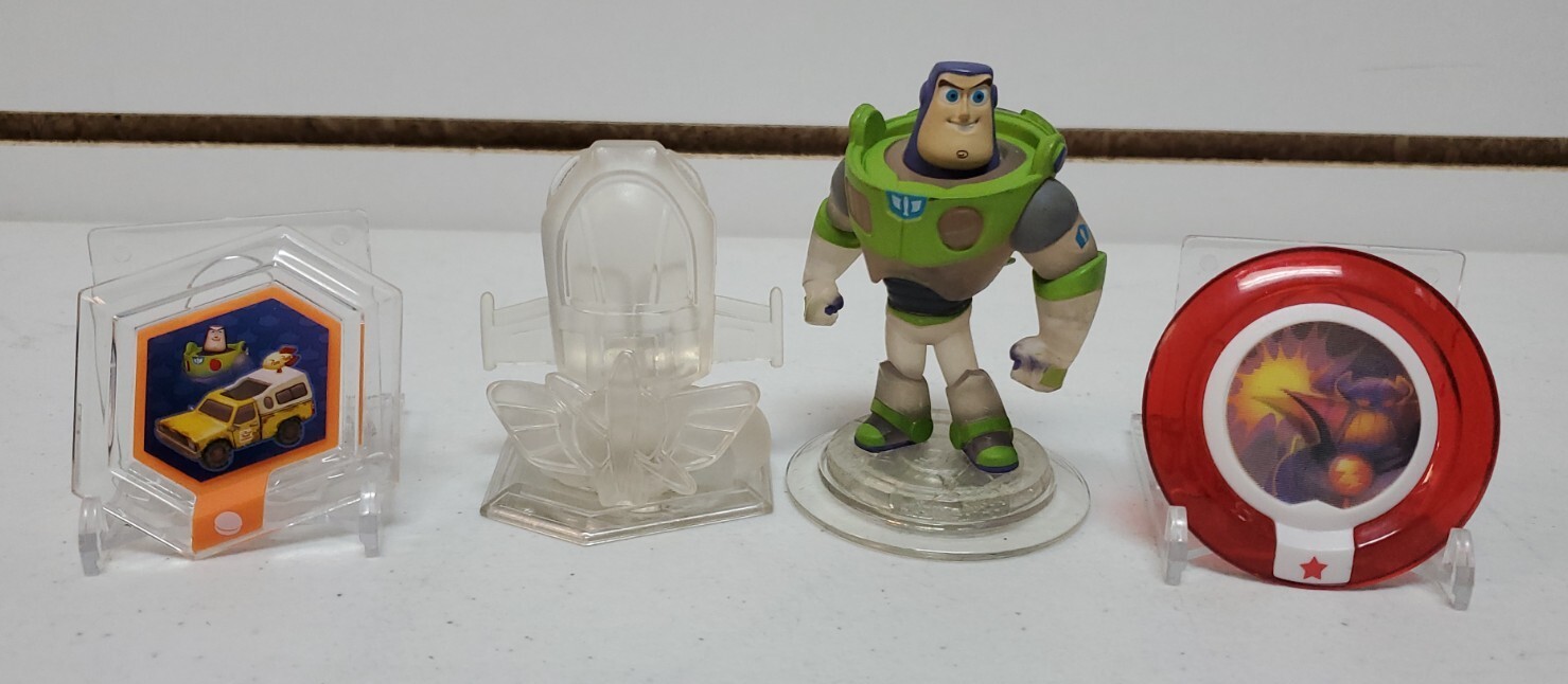 Disney Infinity Toy Story Lot 1: Crystal Buzz Lightyear, Playset Crystal & Discs