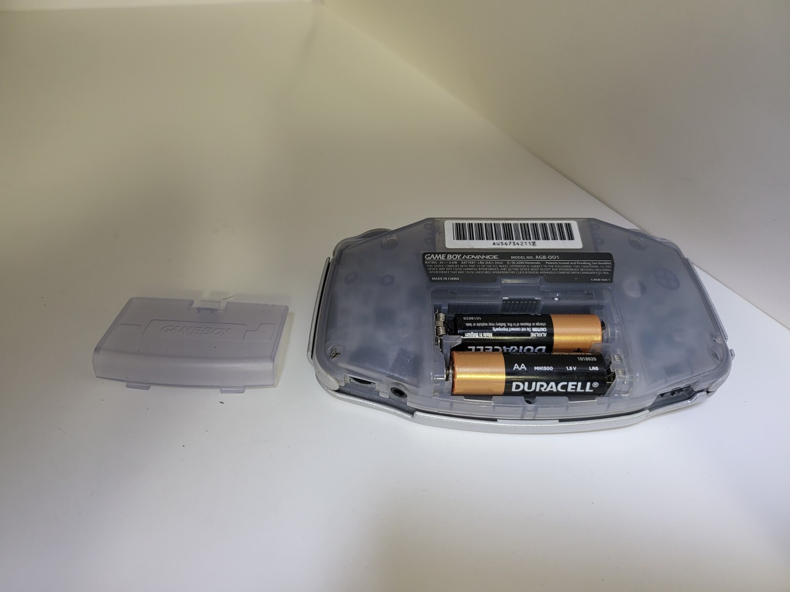 Glacier Clear Blue Battery Cover & Plastic Display Screen lens Game boy Advance