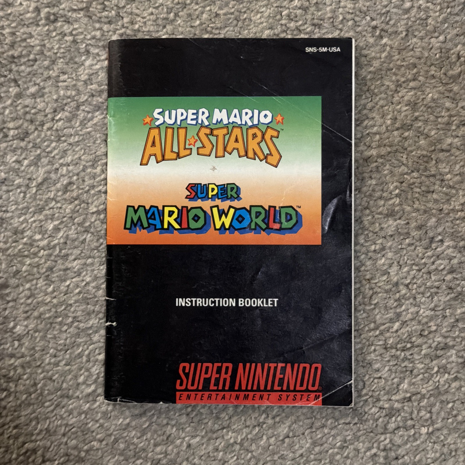 Super Mario All Stars + Super Mario World Nintendo 1995 Manual Only