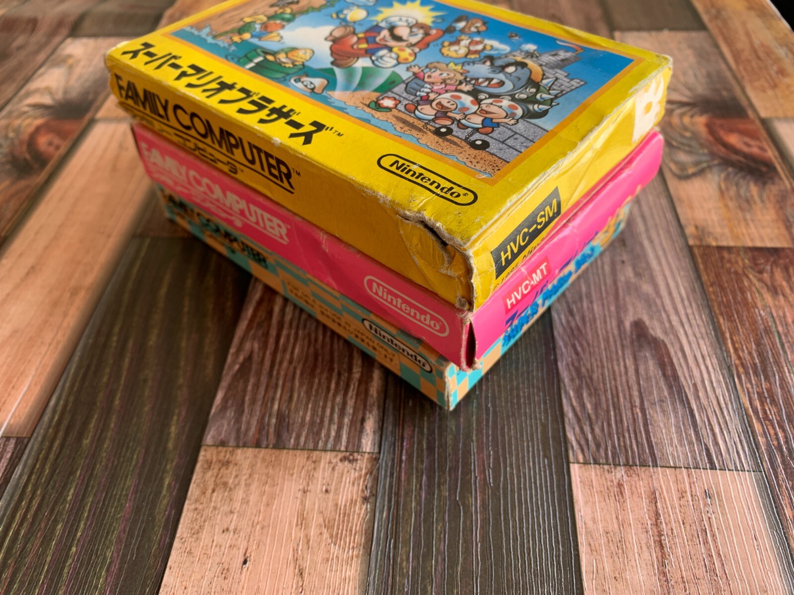 Super Mario Bros. 1 2 3 USA Lot 3 Nintendo Famicom FC NES JP w/Box Instructions