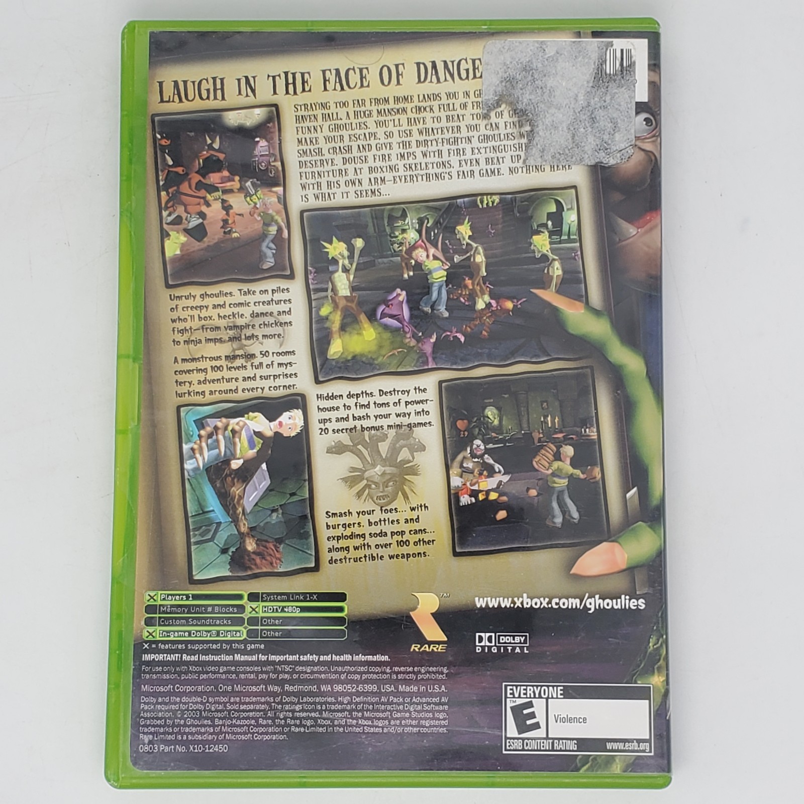 Grabbed by the Ghoulies OG Xbox CIB w Insert Tested And Working Good Condition.