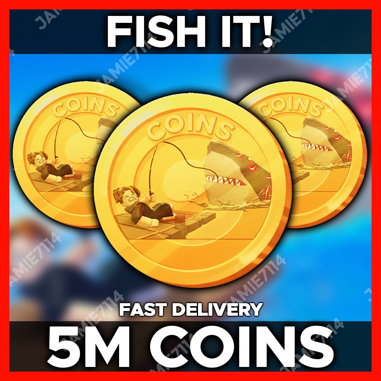 5 MILLION COINS💰 FISH IT!🐟 | 5M COINS | CHEAPEST |‼️FAST & EASY DELIVERY‼️