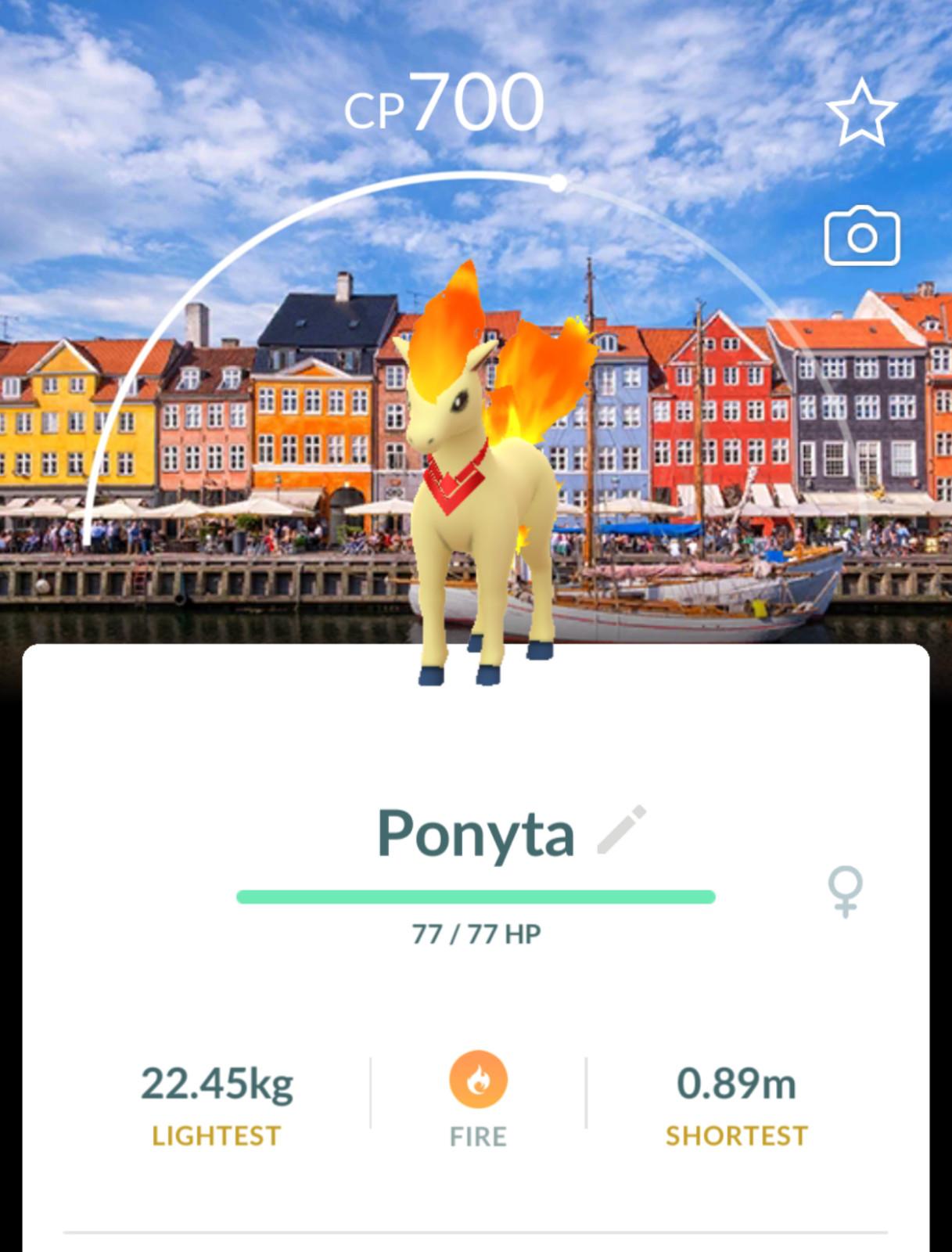 Pokémon Non Shiny Ponyta Copenhagen background Go Fest 2026 – Trade20kStardust