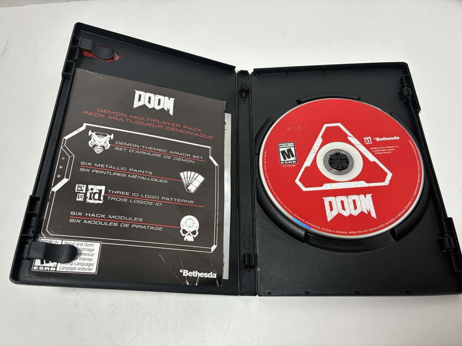 Doom PC Game 2016 Bethesda DVD-ROM Mature 17+