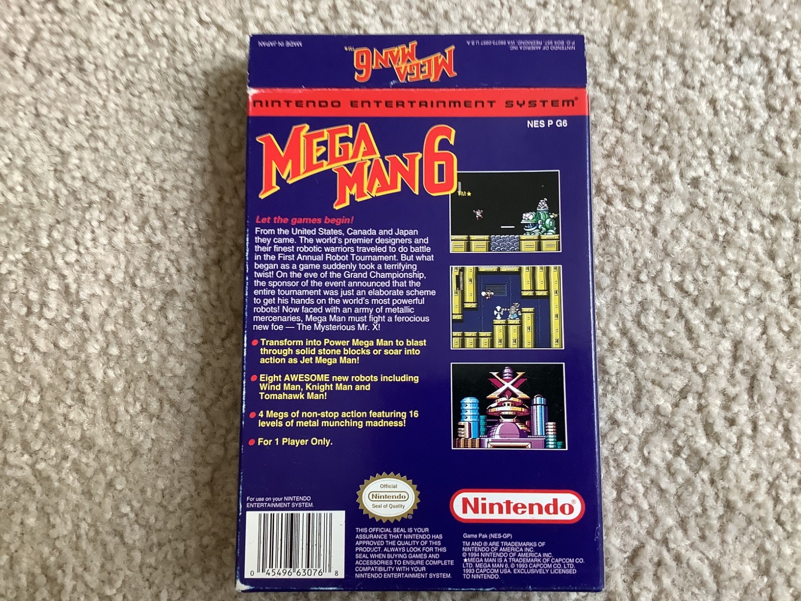 Mega Man 6 ( NES Capcom 1994) CIB Very Good Working Condition