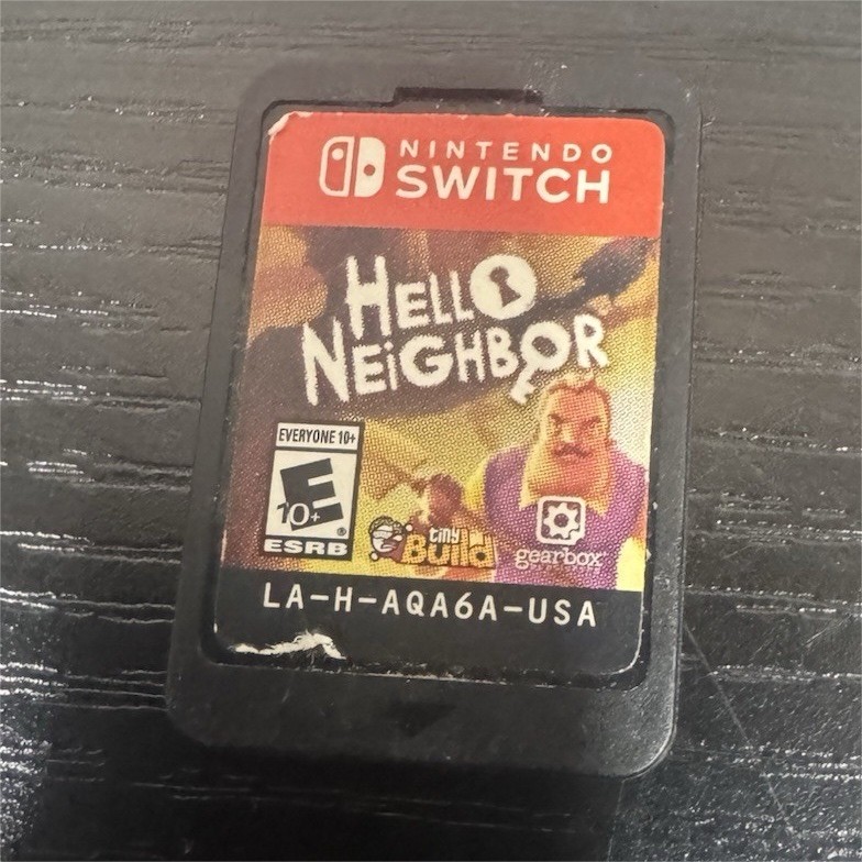 Gearbox Hello Neighbor Nintendo Switch Game Cartridge E10+ Everyone 10+ NTSC-U/C