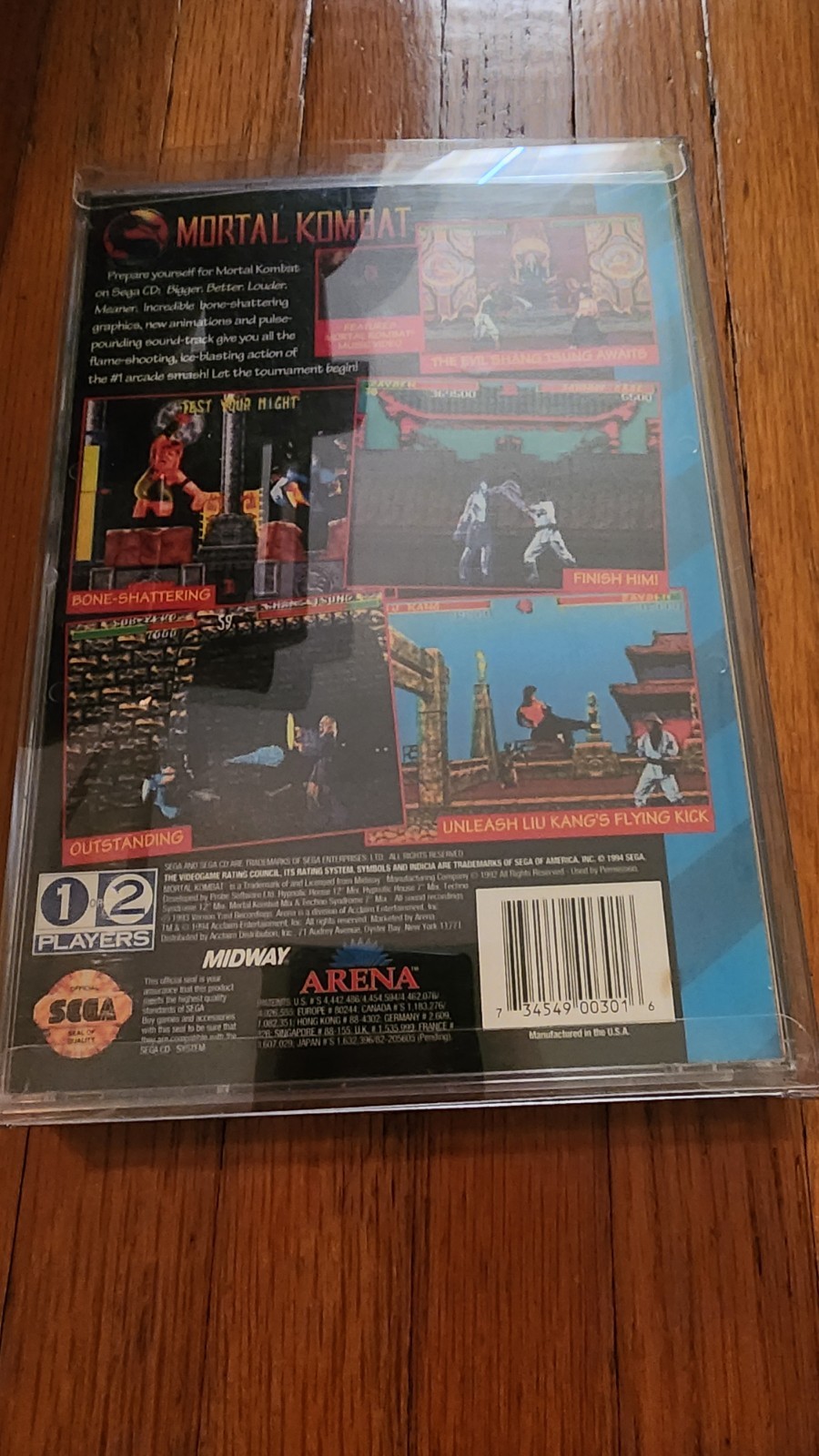 Mortal Kombat (Sega CD, 1993) CIB Complete in Box w Manual