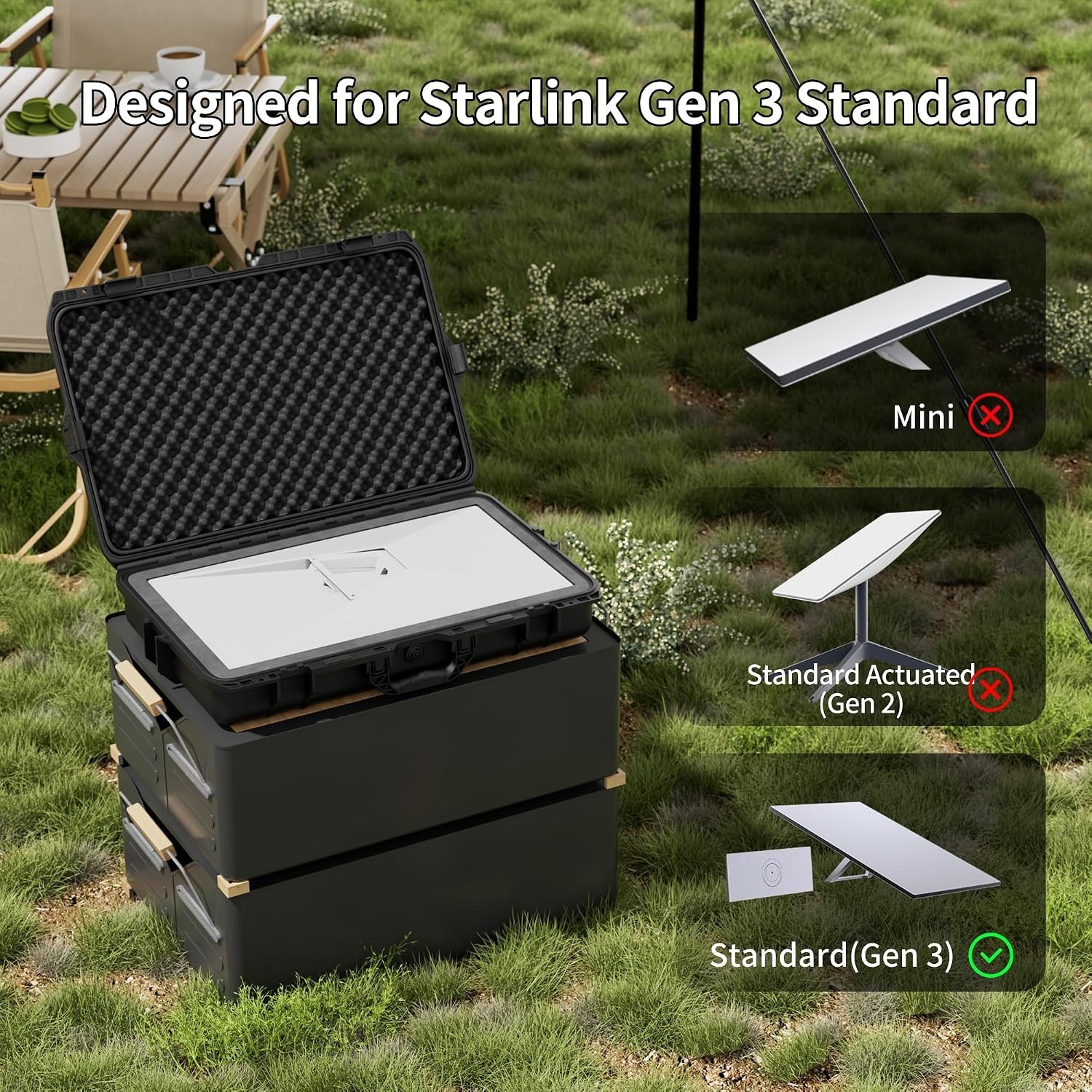 Starlink Gen 3 Hard Waterproof Case – Organize & Protect Your Gear in Style