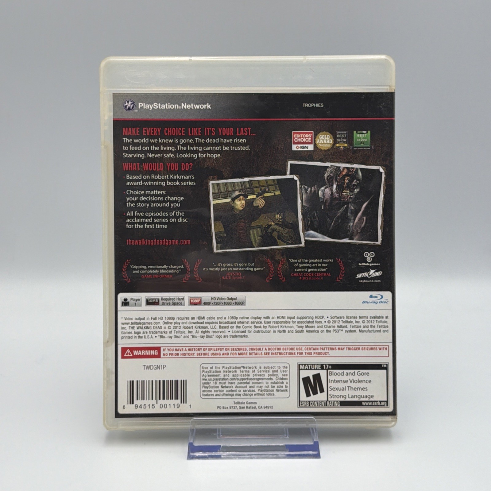 The Walking Dead Telltale Series (Sony PS3) CIB w/ Manual Horror Adventure 🔥