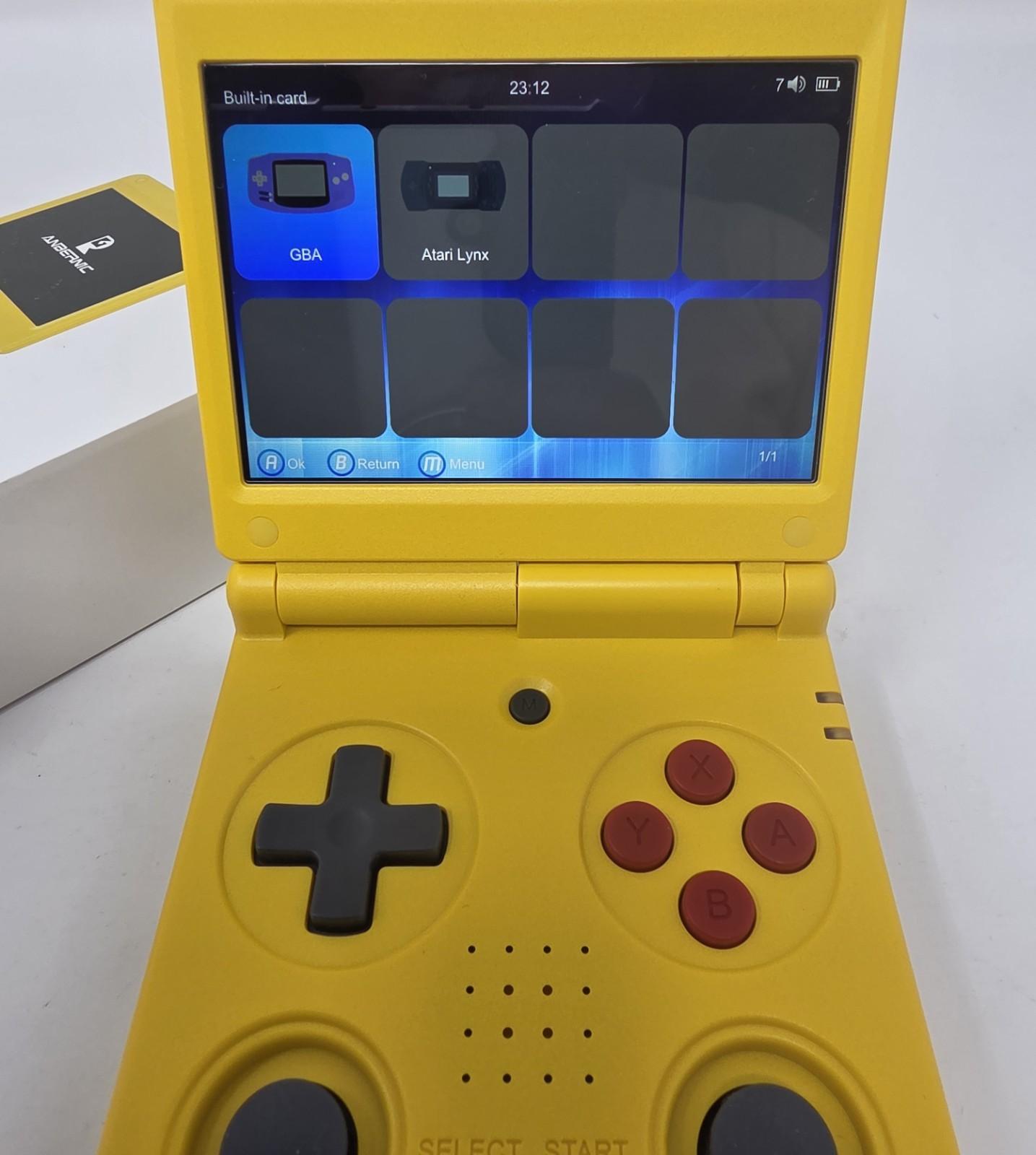 Anbernic RG 34XXSP -Yellow Linux Retro Handheld Game Console RG34XXSP RG 34XX SP